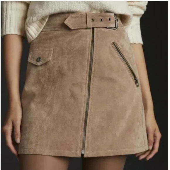 Blank NYC Dresses & Skirts - Blank NYC 100% leather suede mini skirt NWT